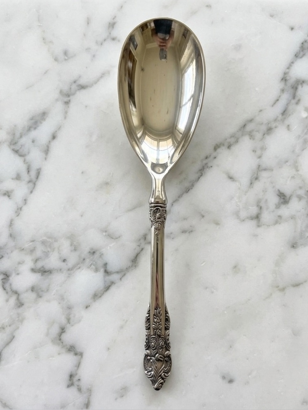 Vintage GODINGER silver plated serving spoon baroque